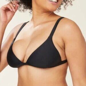 Andie Bikini Swim Top Women's L Black The Caicos Top # AT185 NWT 7763‎